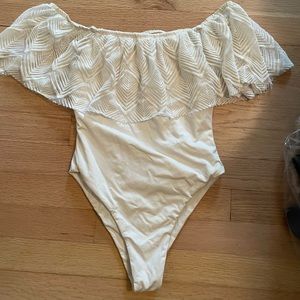 Blue Life Off The Shoulder Swimsuit